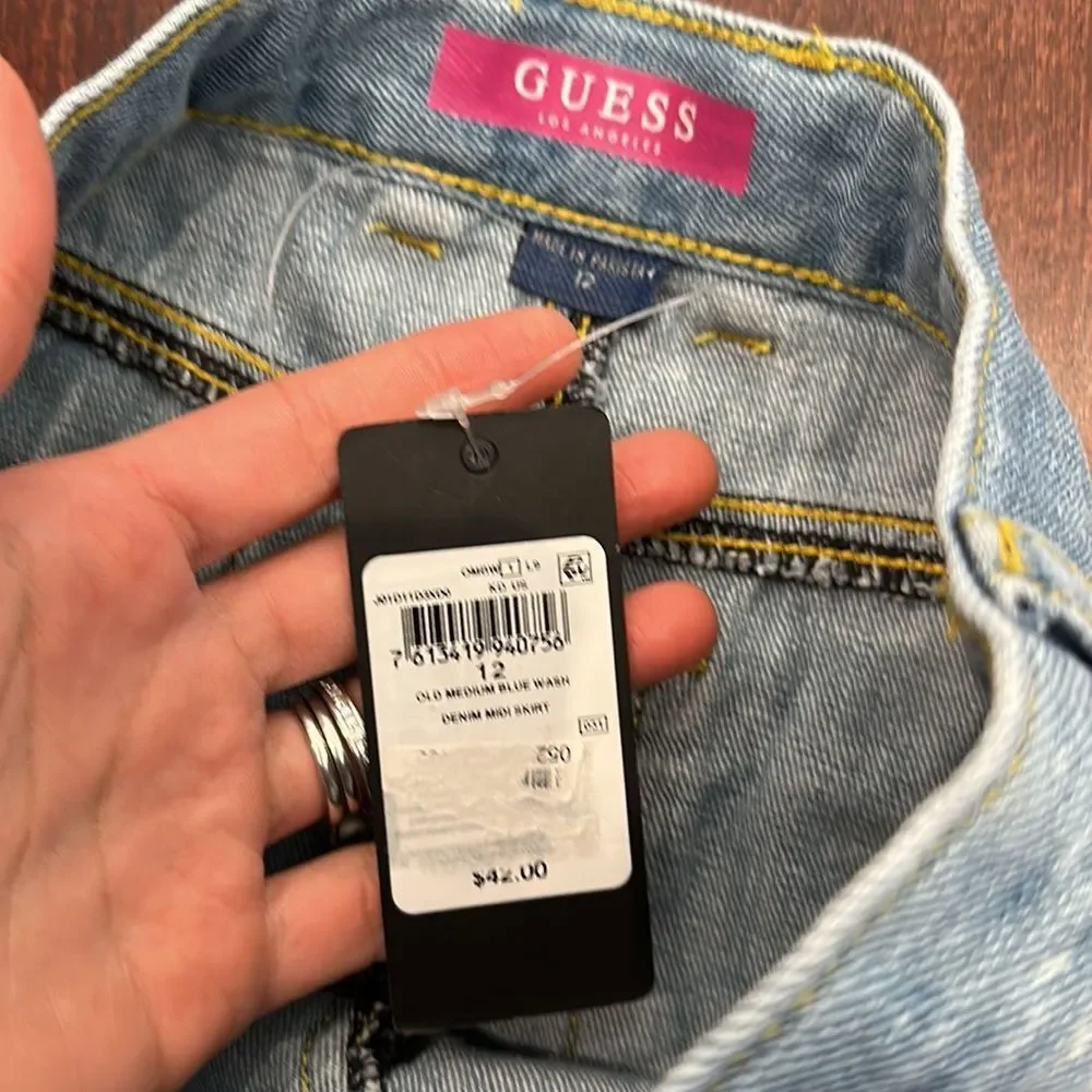 Guess sparkle denim skirt
